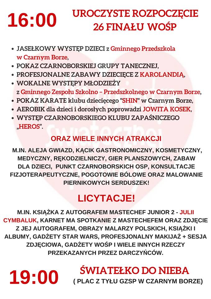 CZARNOBORSKI FINAŁ WOŚP  CORAZ BLIŻEJ…