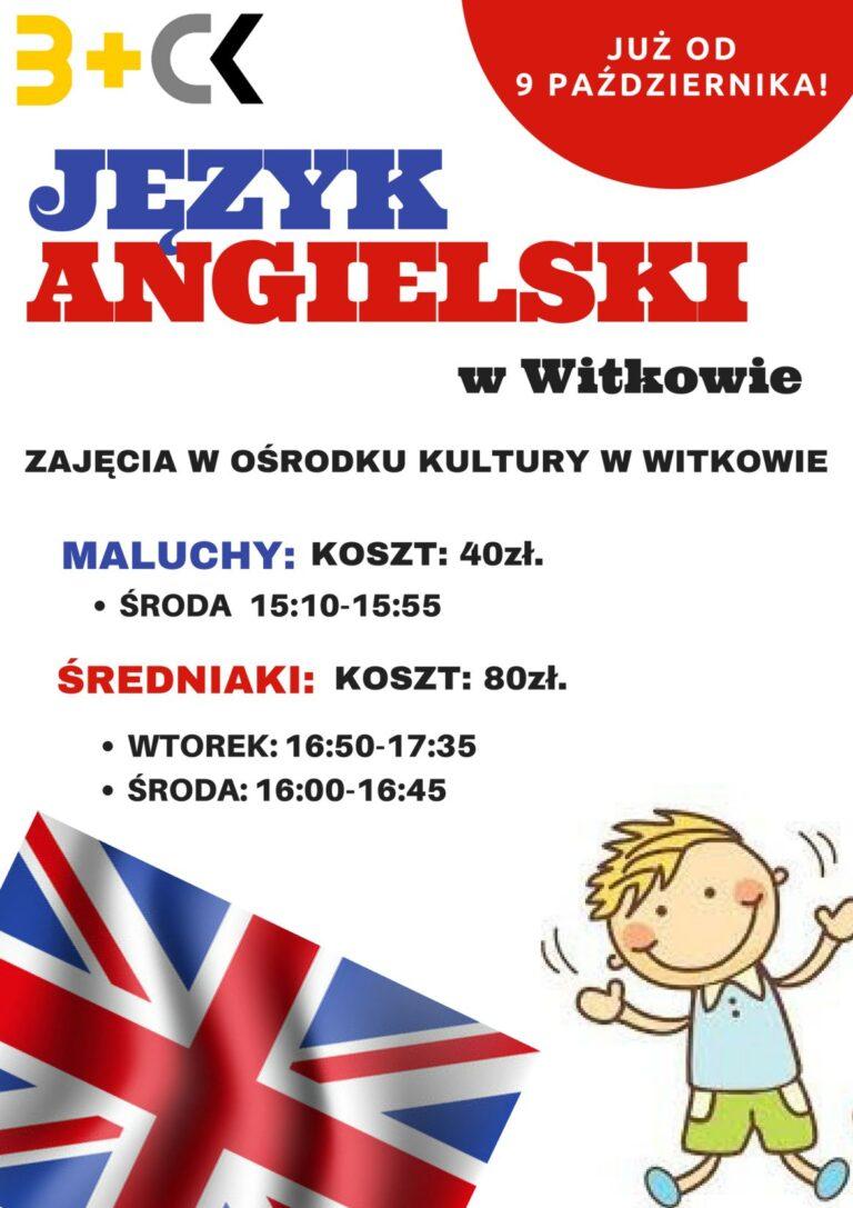 HARMONOGRAM ZAJĘĆ JĘZYKA ANGIELSKIEGO W WITKOWIE!!!