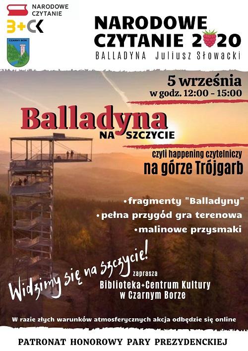 „Balladyna na szczycie” czyli Narodowe Czytanie 2020.