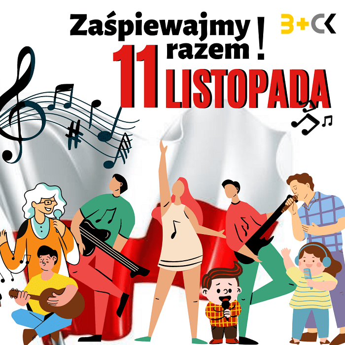 Wspólne śpiewanie pieśni patriotycznej 11 listopada
