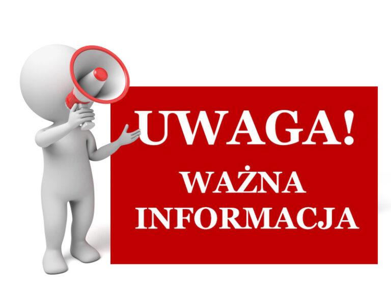 WAŻNA INFORMACJA