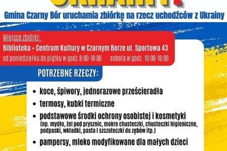 Plakat w sprawie pomocy uchodźcom z Ukrainy