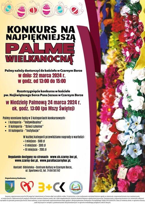 Plakat promujący konkurs na najpiękniejszą palmę wielkanocną
