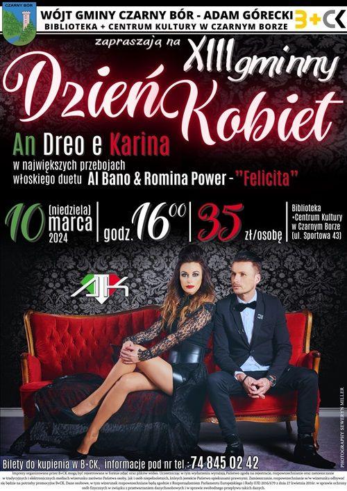 Plakat promujący koncert z okazji Dnia Kobiet 2024