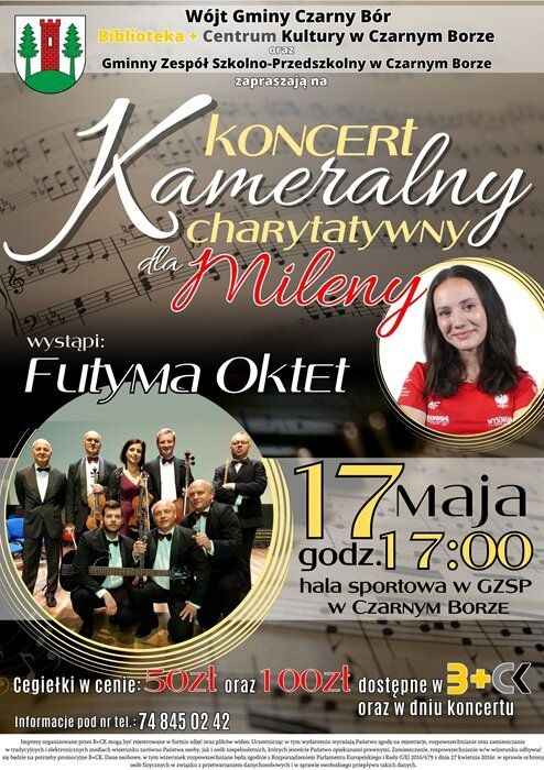 Plakat promujący koncert charytatywny dla Mileny Widlak