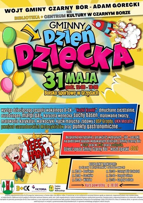 plakat promujący Gminny Dzień Dziecka 2026