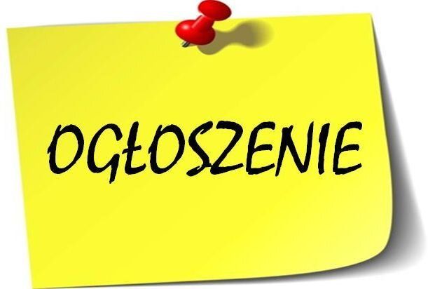 nAPIS OGŁOSZENIE NA ŻÓŁTEK KARTECZCZE PRZYPIĘTY SZPILKĄ