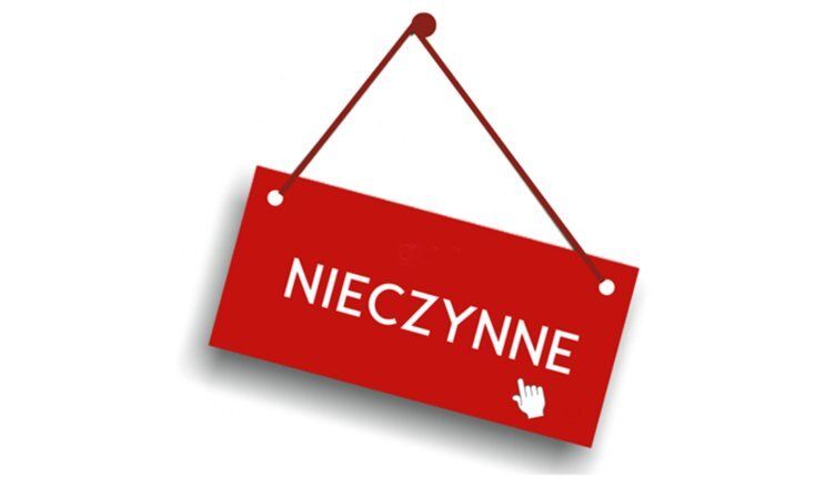 napis nieczynne